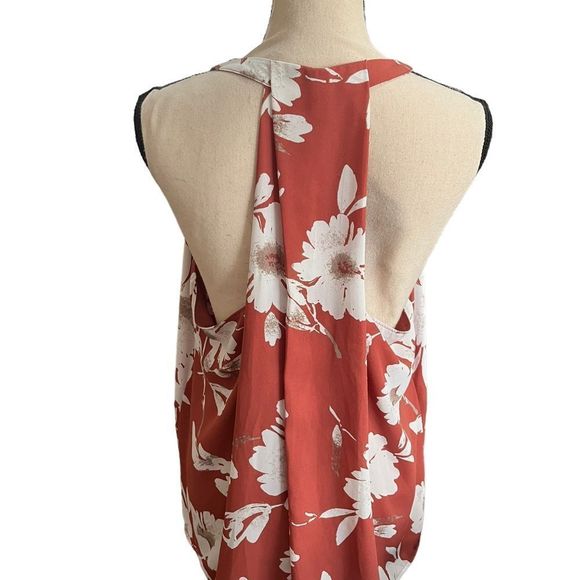 LOFT Anne Taylor Woman’s Chiffon top in Burnt Orange Size L, good condition - Picture 3 of 4